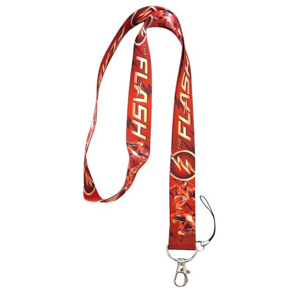 Superhero DC Comics The Flash One Size Red Fabric Lanyard One Size Unisex - Picture 3 of 6